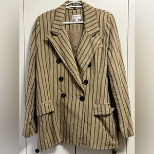 By Together Linen Blazer Size L
